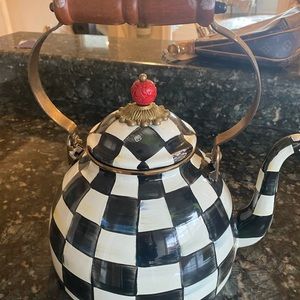 Mackenzie Childs Royal Check Teapot